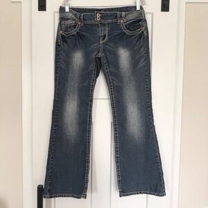 Angels Women's Bootcut Jeans Size 17 Medium Wash Low Rise Stretch Denim